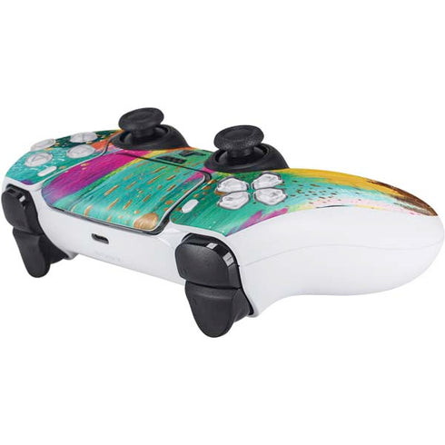 Etta Vee Turquoise Brush Stroke PS5 Controller Skin