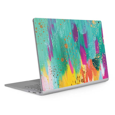 Etta Vee Turquoise Brush Stroke Surface Book 2 13.5in Skin