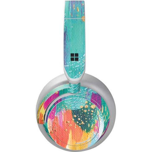 Etta Vee Turquoise Brush Stroke Surface Headphones Skin