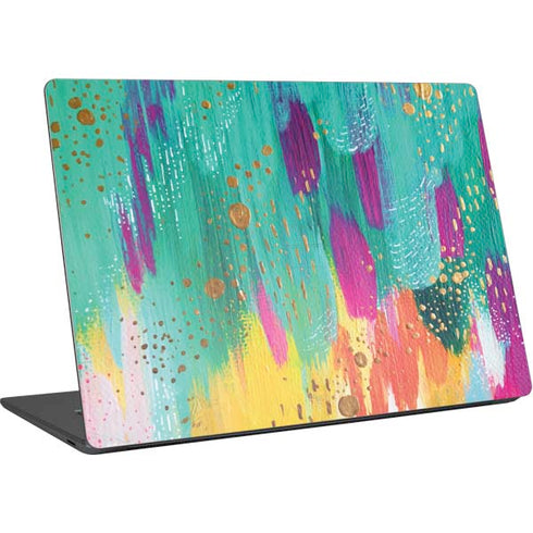 Etta Vee Turquoise Brush Stroke Surface Laptop 4 15in Skin