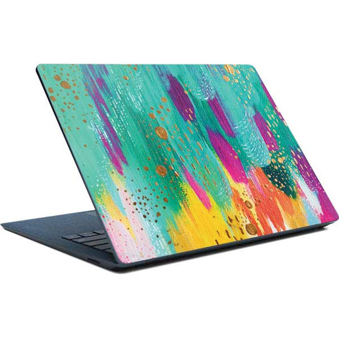 Etta Vee Turquoise Brush Stroke Surface Laptop Skin