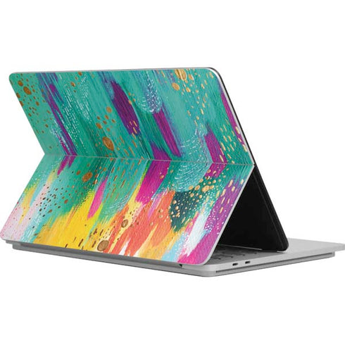 Etta Vee Turquoise Brush Stroke Surface Laptop Studio Skin