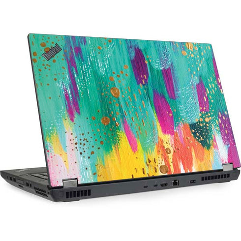 Etta Vee Turquoise Brush Stroke Lenovo ThinkPad Skin