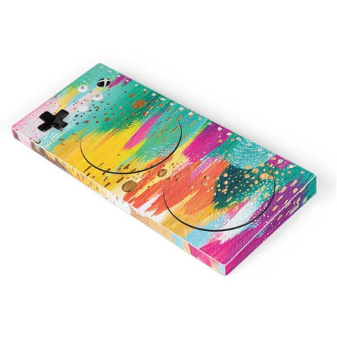 Etta Vee Turquoise Brush Stroke Xbox Adaptive Controller Skin