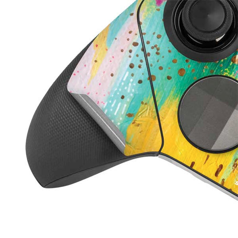 Etta Vee Turquoise Brush Stroke Xbox Elite Wireless Controller Series 2 Skin