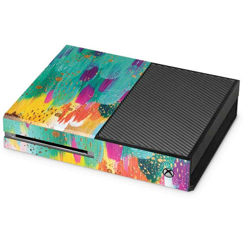 Etta Vee Turquoise Brush Stroke Xbox One Console Skin