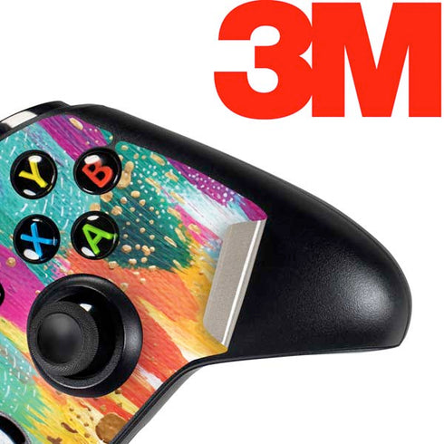 Etta Vee Turquoise Brush Stroke Xbox One Controller Skin