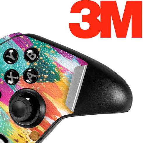 Etta Vee Turquoise Brush Stroke Xbox One Elite Controller Skin