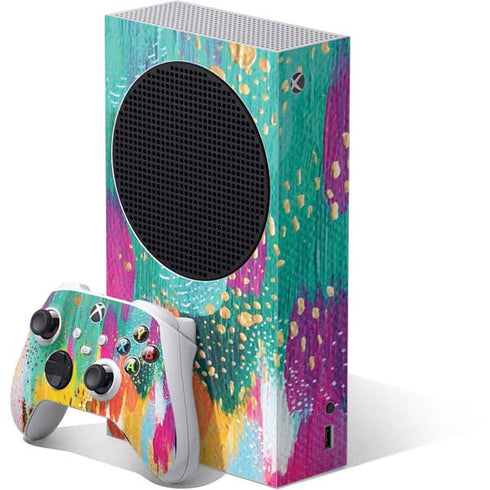 Etta Vee Turquoise Brush Stroke Xbox Series S Bundle Skin