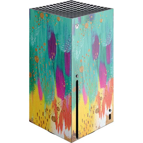 Etta Vee Turquoise Brush Stroke Xbox Series X Console Skin