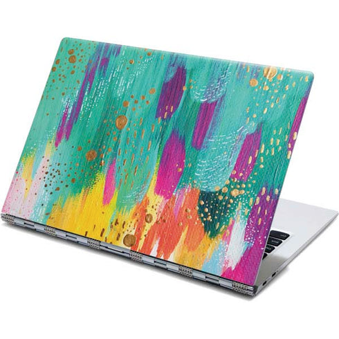 Etta Vee Turquoise Brush Stroke Yoga 910 2-in-1 14in Touch-Screen Skin