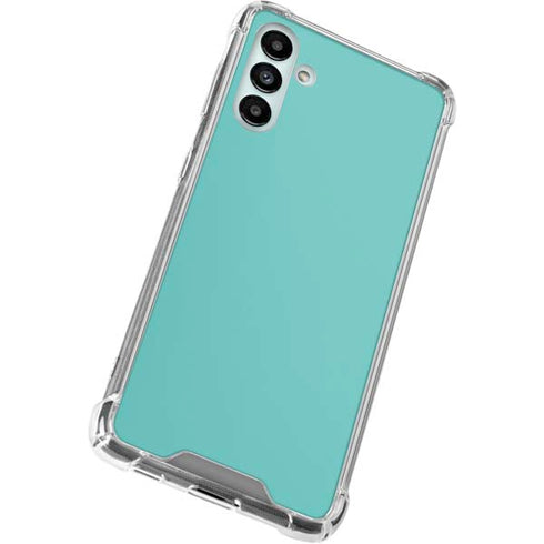Turquoise Blue Solid Galaxy A13 5G Clear Case