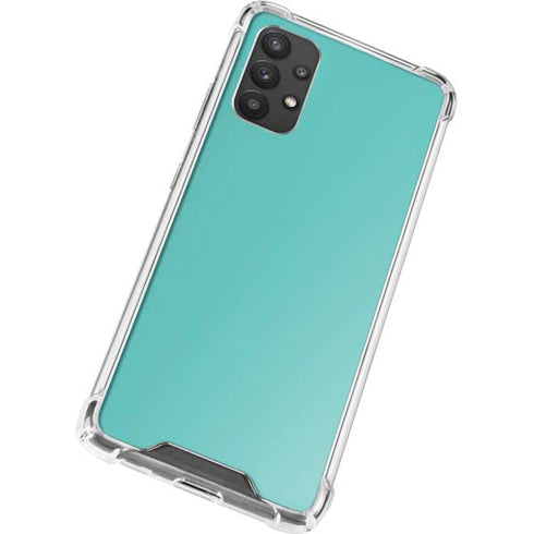 Turquoise Blue Solid Galaxy A32 5G Clear Case