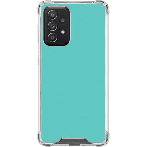 Turquoise Blue Solid Galaxy A52 5G Clear Case