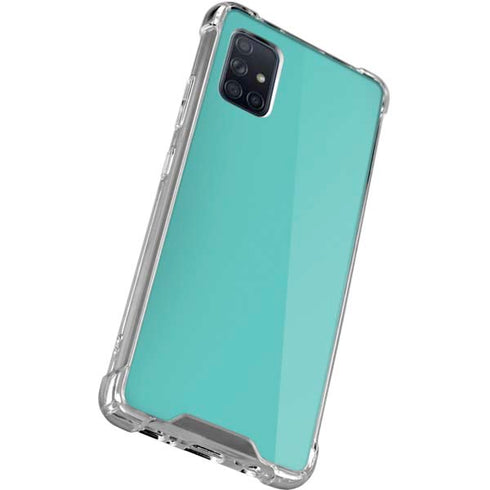 Turquoise Blue Solid Galaxy A71 5G Clear Case