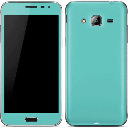Turquoise Blue Solid Galaxy J3 Skin