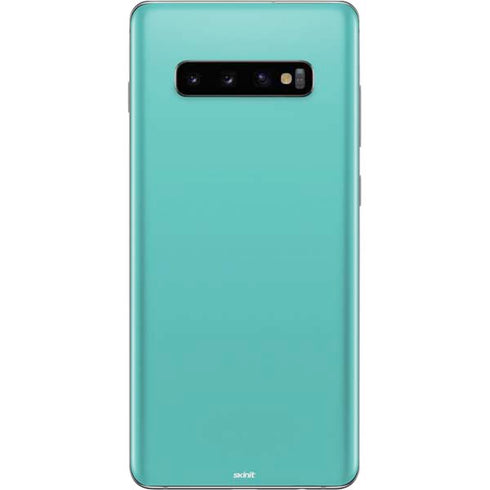 Turquoise Blue Solid Galaxy S10 Plus Skin