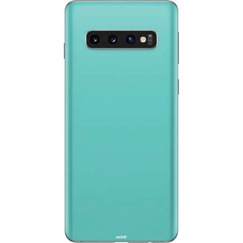 Turquoise Blue Solid Galaxy S10 Skin