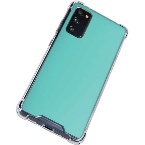 Turquoise Blue Solid Galaxy S20 FE Clear Case