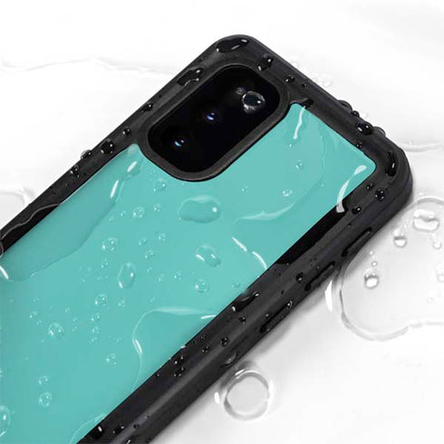 Turquoise Blue Solid Galaxy S20 Waterproof Case