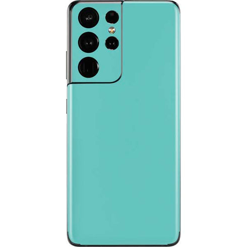 Turquoise Blue Solid Galaxy S21 Ultra 5G Skin