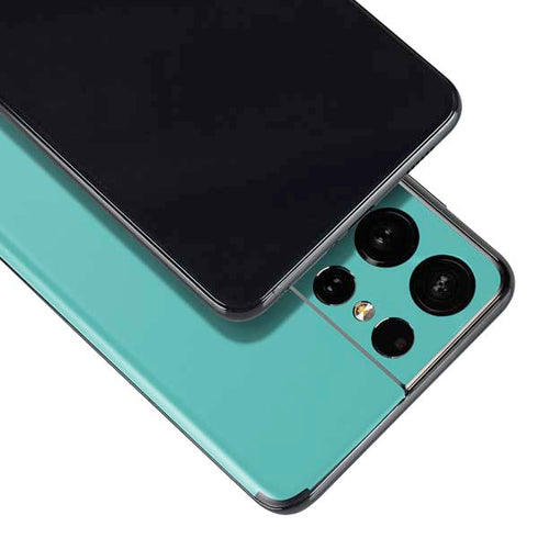 Turquoise Blue Solid Galaxy S21 Ultra 5G Skin