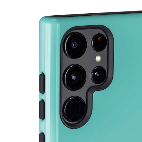 Turquoise Blue Solid Galaxy S22 Ultra Pro Case
