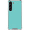 Turquoise Blue Solid Galaxy S23 Clear Case