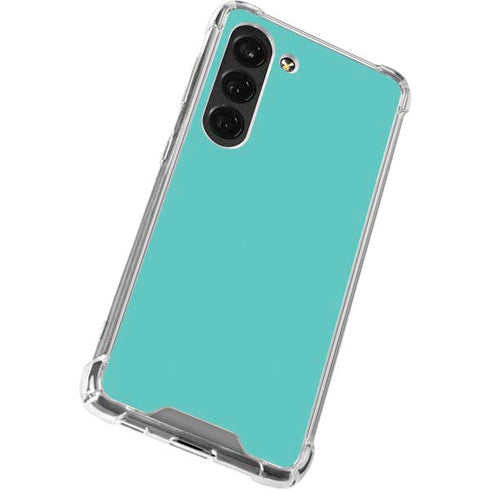Turquoise Blue Solid Galaxy S23 Clear Case
