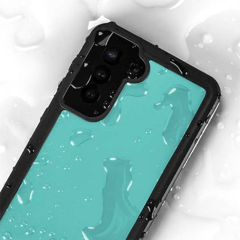 Turquoise Blue Solid Galaxy S23 Plus Waterproof Case
