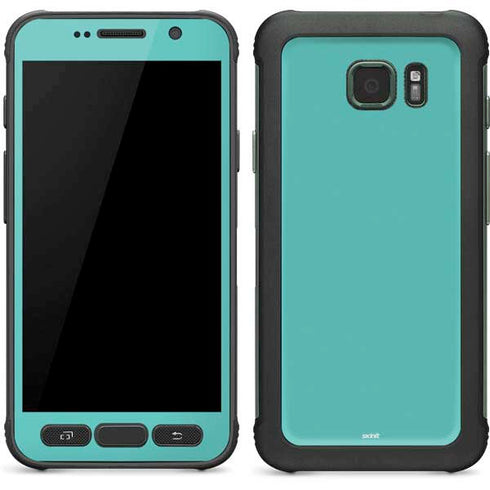 Turquoise Blue Solid Galaxy S7 Active Skin
