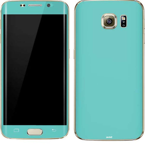Turquoise Blue Solid Galaxy S7 Edge Skin