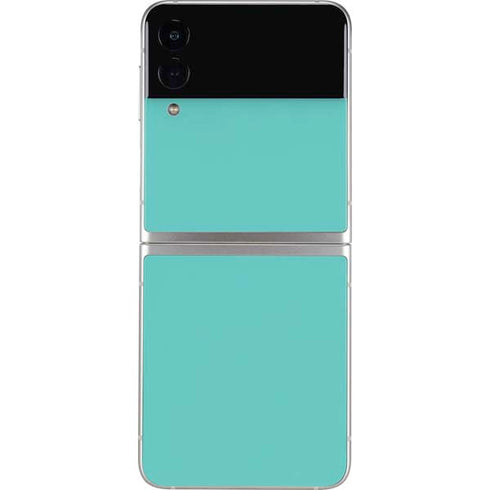 Turquoise Blue Solid Galaxy Z Flip3 5G Skin