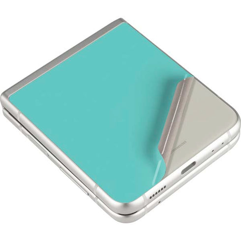 Turquoise Blue Solid Galaxy Z Flip3 5G Skin