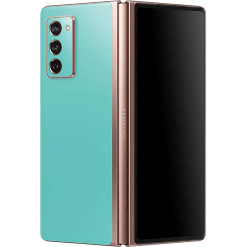 Turquoise Blue Solid Galaxy Z Fold2 5G Skin