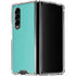 Turquoise Blue Solid Galaxy Z Fold4 5G Clear Case