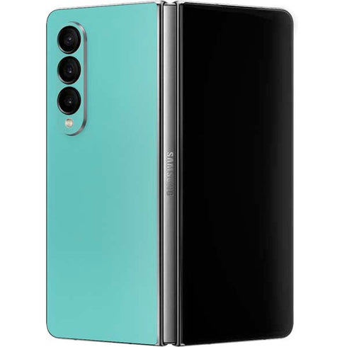 Turquoise Blue Solid Galaxy Z Fold4 5G Skin