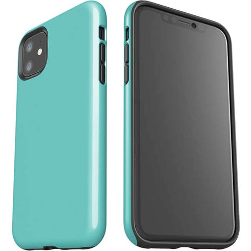 Turquoise Blue Solid iPhone 11 Impact Case