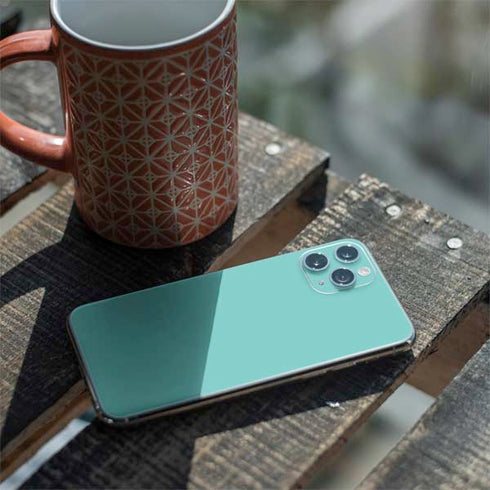 Turquoise Blue Solid iPhone 11 Pro Skin