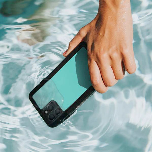 Turquoise Blue Solid iPhone 11 Pro Waterproof Case