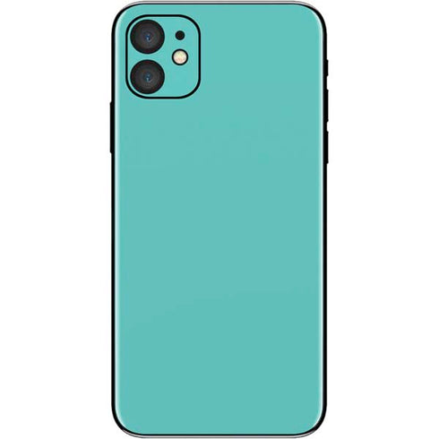 Turquoise Blue Solid iPhone 11 Skin