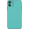 Turquoise Blue Solid iPhone 11 Skin