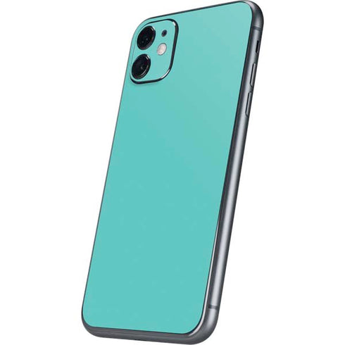 Turquoise Blue Solid iPhone 11 Skin