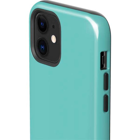 Turquoise Blue Solid iPhone 12 Impact Case