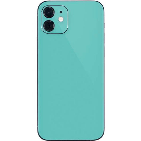 Turquoise Blue Solid iPhone 12 Skin