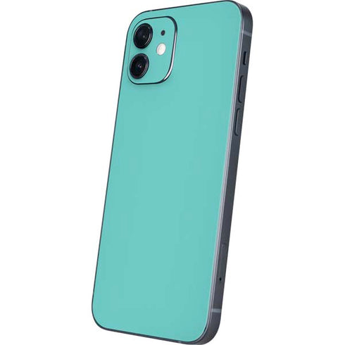 Turquoise Blue Solid iPhone 12 Skin