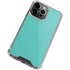 Turquoise Blue Solid iPhone 13 Pro Clear Case