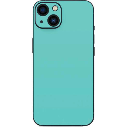 Turquoise Blue Solid iPhone 13 Skin