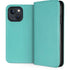 Turquoise Blue Solid iPhone 14 Folio Case