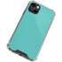 Turquoise Blue Solid iPhone 14 Plus Clear Case